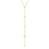 14K Gold Diamond Multi Shape Charms Y-Necklace