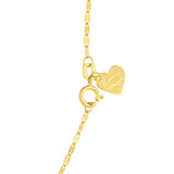 14K Gold Children's Crown & Bubble Heart Drop Necklace