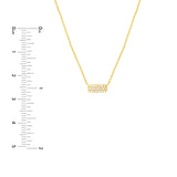 14K Gold Diamond Chiclet Pendant Necklace