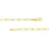 14K Gold Diamond Paper Clip Bezel Trio Lariat Necklace