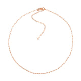 14K Gold 1.7MM Paper Clip Choker