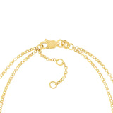 14K Gold Double Chain with Puff Mariner Link Charm Bracelet