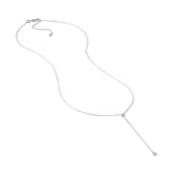 14K Gold Adjustable Diamond Bezel Y Necklace