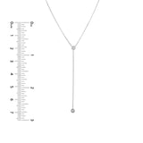 14K Gold Adjustable Diamond Bezel Y Necklace