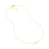 14K Gold Diamond Lightning Bolt Necklace