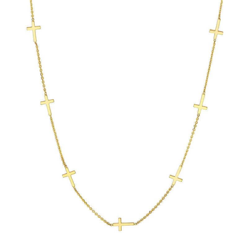 14K Gold Mini Cross Chain