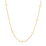 14K Gold Mini Cross Chain