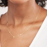 14K Gold Mini Cross Chain