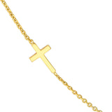 14K Gold Mini Cross Chain