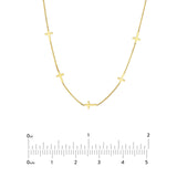 14K Gold Mini Cross Chain
