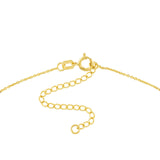 14K Gold Half Diamond Butterfly Pendant Necklace