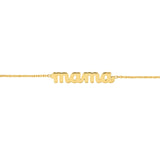 14K Gold Mama Nameplate Adjustable Bracelet