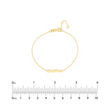 14K Gold Mama Nameplate Adjustable Bracelet