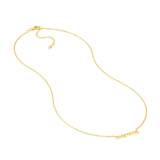 14K Gold Lowercase Diamond Momma Necklace