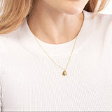 14K Gold Mini Double Dog Tag Diamond Pendant Necklace