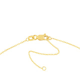 14K Gold Diamond Staple Pendant Necklace