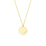 14K Gold Scattered Diamond Pendant Necklace