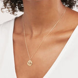 14K Gold Open Fluted Cross Pendant
