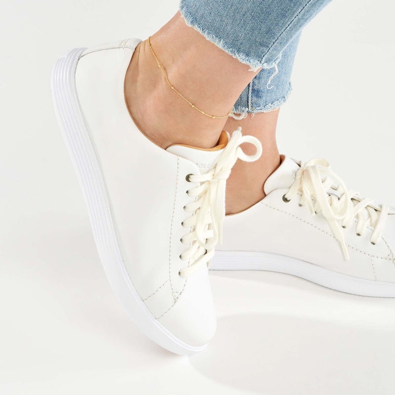 14K Gold Ball Anklet