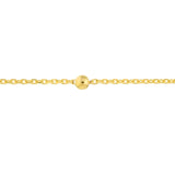 14K Gold Ball Anklet