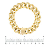 14K Gold 17.80MM Miami Cuban Chain Bracelet