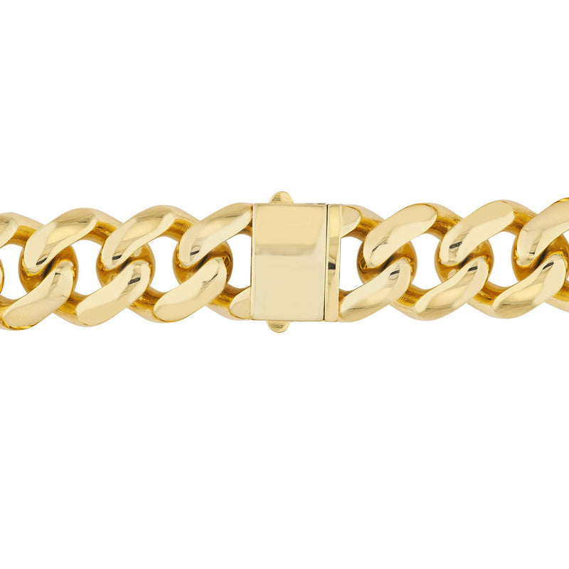 14K Gold 17.80MM Miami Cuban Chain Bracelet