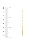 14K Gold Half Curb Half Paper Clip Drop Earrings