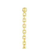 14K Gold Cable Chain Earrings