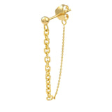 14K Gold Cable Chain Earrings