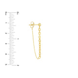 14K Gold Cable Chain Earrings