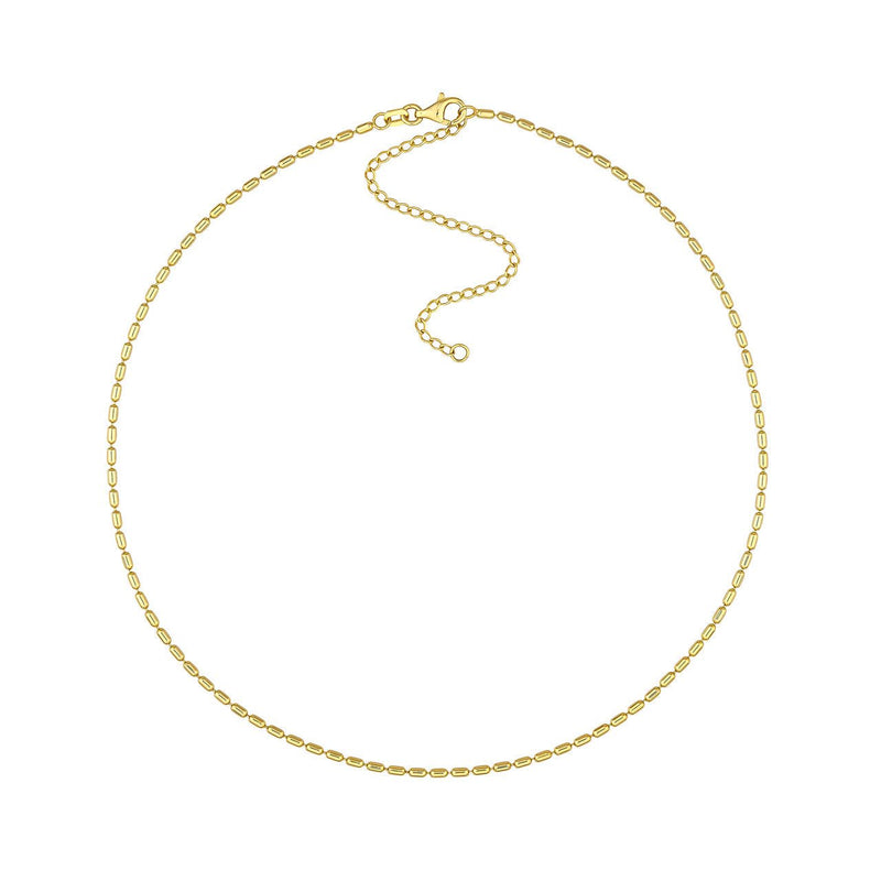 14K Gold 1.5MM Long Beaded Choker