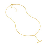 14K Gold Hanging Lariat Diamond Pendant