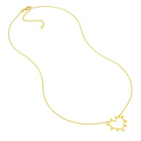 14K Gold Bead-Trim Heart Pendant Necklace