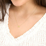 14K Gold Rainbow and Cloud Pendant Necklace