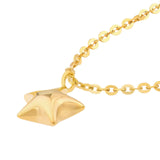 14K Gold Star Puff Pendant Children's Necklace