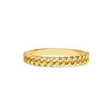 14K Gold Curb Chain Ring
