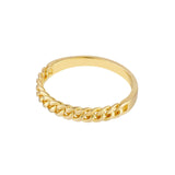 14K Gold Curb Chain Ring