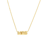 14K Gold Bubble Mrs Pendant