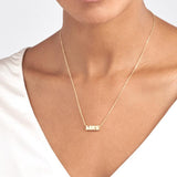 14K Gold Bubble Mrs Pendant