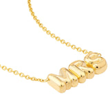 14K Gold Bubble Mrs Pendant