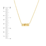 14K Gold Bubble Mrs Pendant