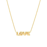 14K Gold Bubble Love Pendant