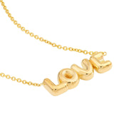 14K Gold Bubble Love Pendant