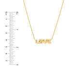14K Gold Bubble Love Pendant