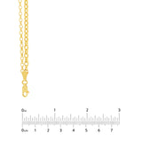 14K Gold Layered Oval Rolo Chain