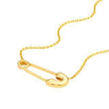 14K Gold Safety Pin Bracelet