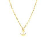 14K Gold Anchor Necklace Pendant Necklace