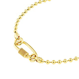 14K Gold Oval Twist Lock Bead Bracelet