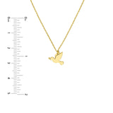 14K Gold Dove Pendant Necklace