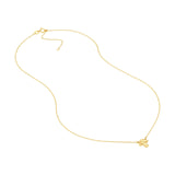14K Gold Mushroom Pendant Necklace